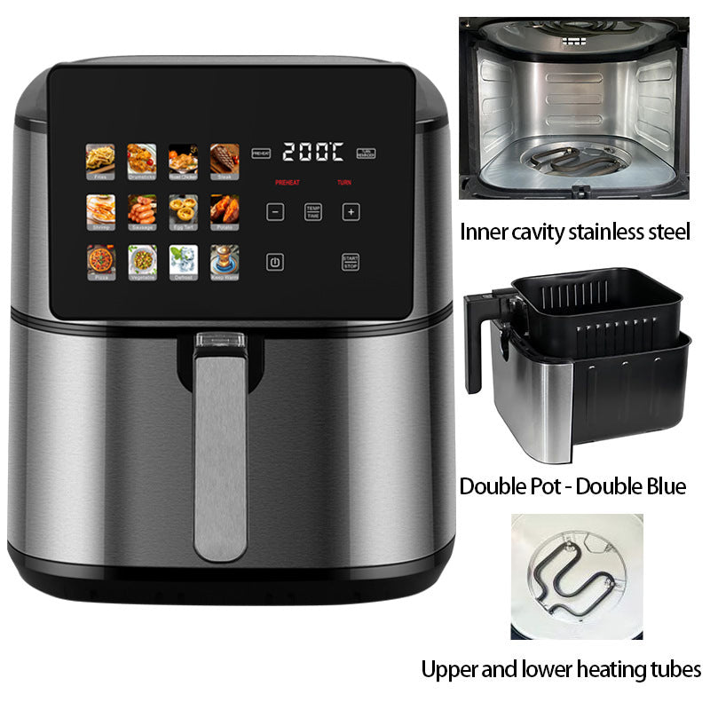 Air fryer foreign trade air fryer household multifunctional automatic potato chip machine 8L large capacity air fryer