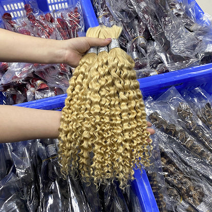 Human Hair Wig Italian Curly Multi-Color Hair Bundle Human Bulk Hair Full Human Hair