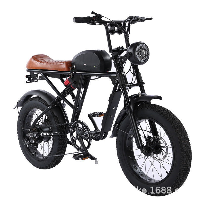 Super73 Snow off-Road Fat Tire Electric Bicycle 20-Inch Thick Tire Retro off-Road Small Outdoor Snowmobile