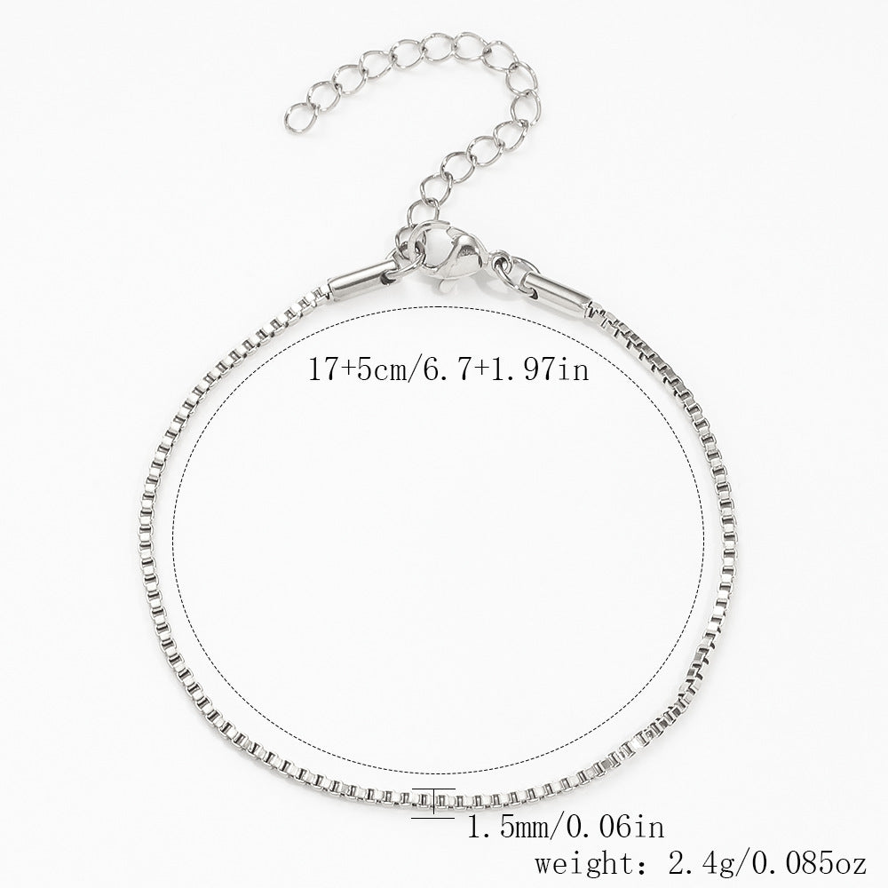 Stainless Steel Bracelet 18K Gold Vacuum Plating Furnace Versatile Simple Everyday Basic Bracelet Color-Preserving Jewelry
