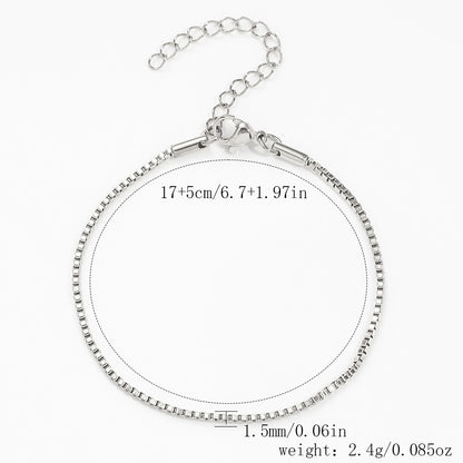 Stainless Steel Bracelet 18K Gold Vacuum Plating Furnace Versatile Simple Everyday Basic Bracelet Color-Preserving Jewelry