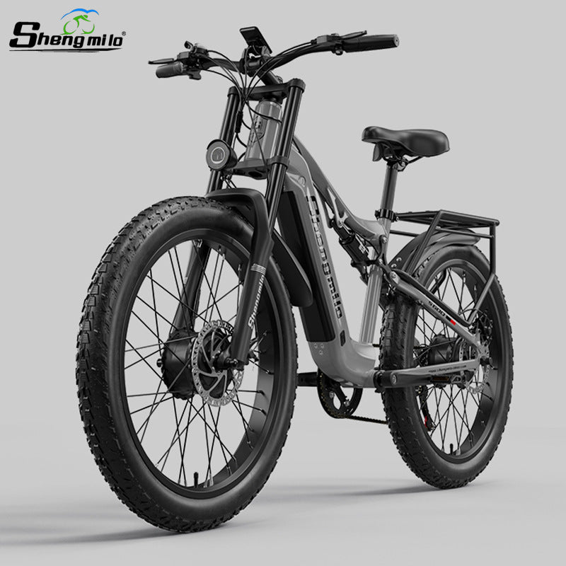 Cross-Border Exclusive Supply of Shengmilo 26inch Dual-Drive Electric Bicycle 48V Lithium Battery Adult Electric-Assisted Mountain Bike