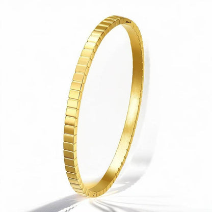 Cross-border Stainless Steel Bracelet Women's High-grade Electroplated Circle Bracelet Diamond Light Luxury Titanium Steel Fashion Jewelry