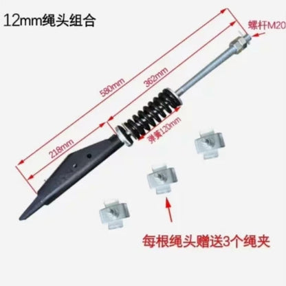 Elevator Wire Rope Head Combination Wire Clamp Rod Diameter 8/10/12 Elevator Parts Manufacturer Wire Rope Clamp
