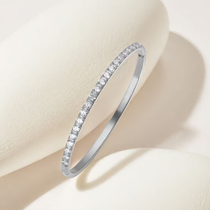 Cross-border Stainless Steel Bracelet Women's High-grade Electroplated Circle Bracelet Diamond Light Luxury Titanium Steel Fashion Jewelry