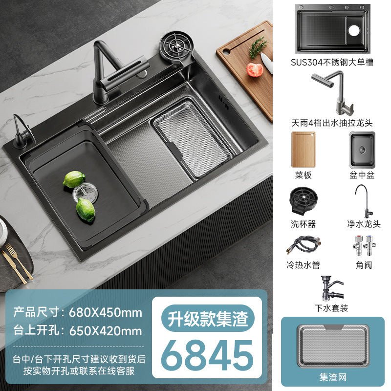 Jomoo Sink Large Single-Slot Kitchen Household 304 Stainless Steel Countertop Undermount Sink Dishwashing Sink Undermount Sink
