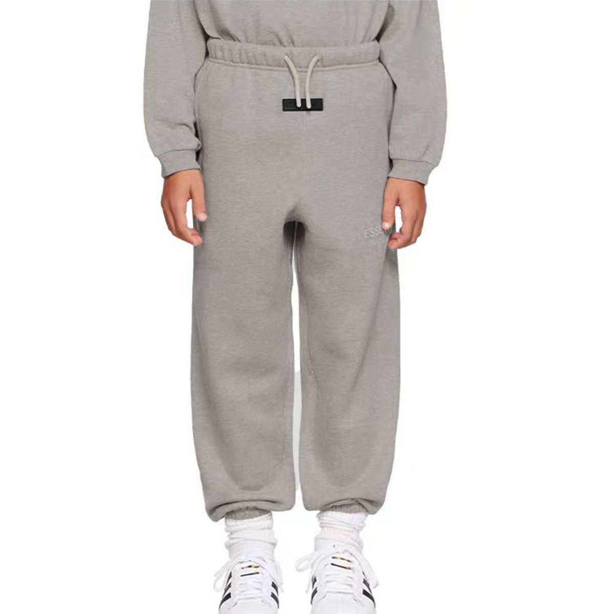 ESSENTIALS children's autumn and winter fleece-lined casual children's clothing boys' and girls' new sweater children's pullover