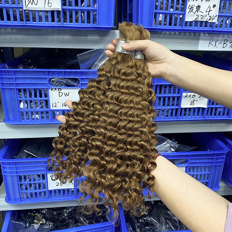 Human Hair Wig Italian Curly Multi-Color Hair Bundle Human Bulk Hair Full Human Hair