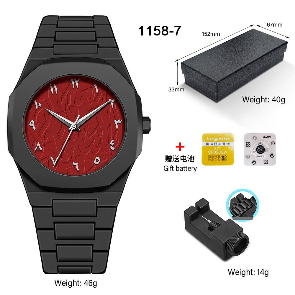 2025 Watch Men's Wristwatch Arabic Numeral Dial Plastic Men's Quartz Watch Women's Watch Wholesale Quartz Watch Wristwatch