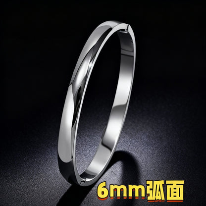 European and American Cross-Border Stainless Steel Bracelet, Titanium Steel Nail Bracelet for Women, Non-Fading, Simple, Versatile, Fashionable and Elegant Bracelet