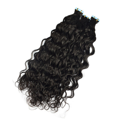 Wig Film Hair Human Tape in Hair Invisible Traceless Hair Extensions European and American Cross-Border Human Hair Wigs