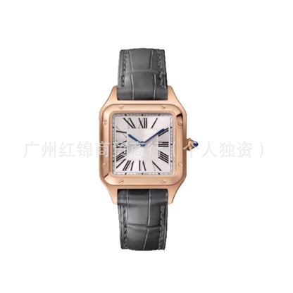 F1 Factory AF Factory Dumeng Shandushi Couple Watch Square Guangzhou West Genuine Leather Quartz Retro Men's and Women's Watch