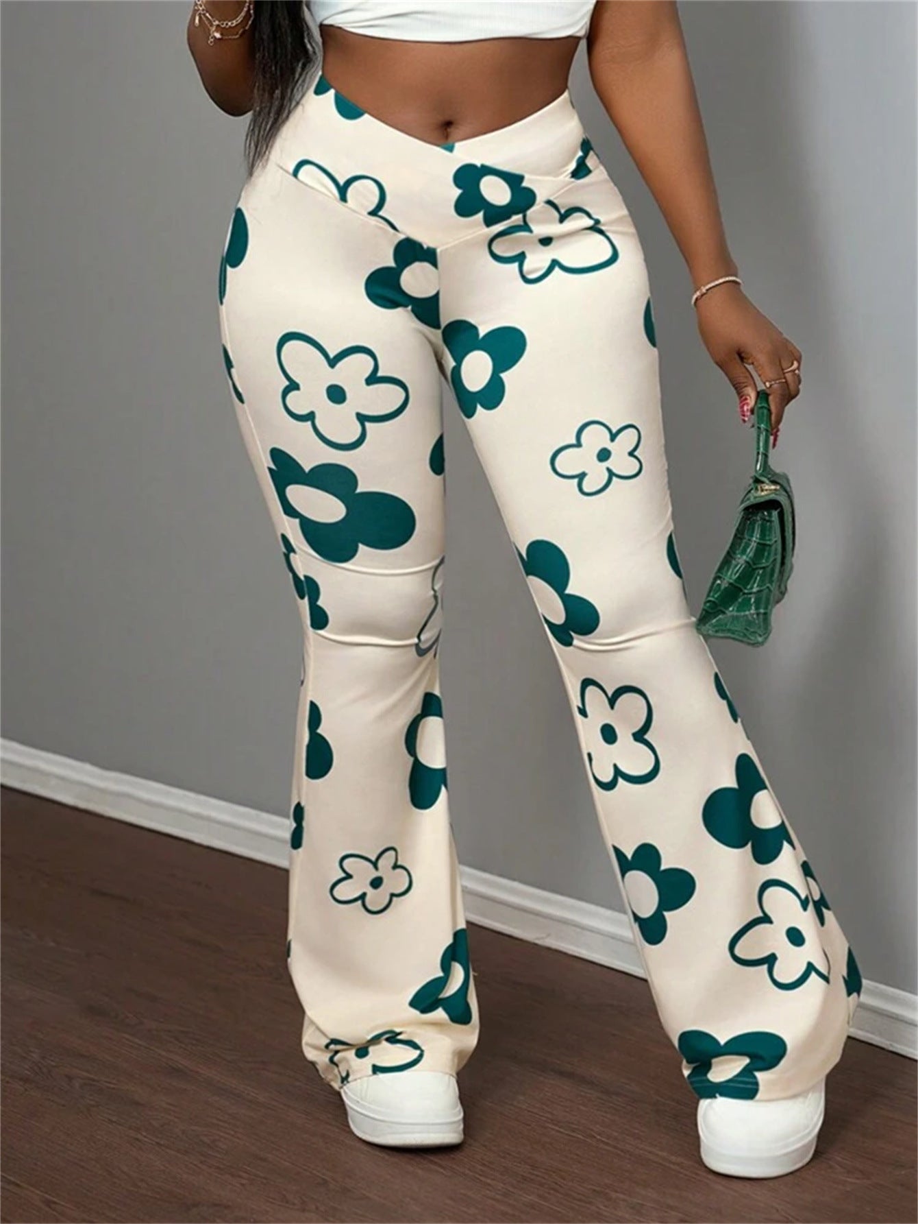 European and American Summer New Women's Clothing Cross-Border Foreign Trade Casual Printed Slim Hip-Covering Casual Trousers
