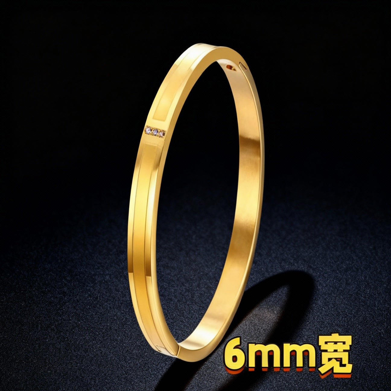 European and American Cross-Border Stainless Steel Bracelet, Titanium Steel Nail Bracelet for Women, Non-Fading, Simple, Versatile, Fashionable and Elegant Bracelet