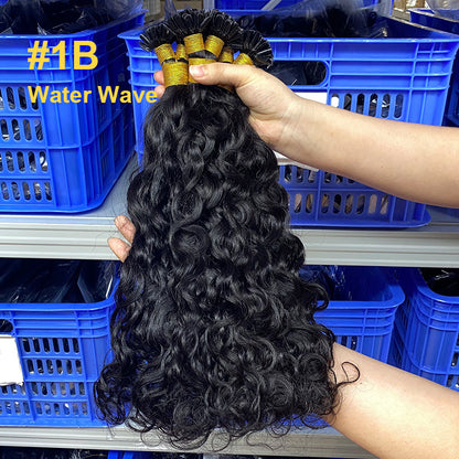 Customized Black Long Straight Wig Human Hair Seamless Hair Extensions U-Tip Hair Natural Color Nail Hair Extensions