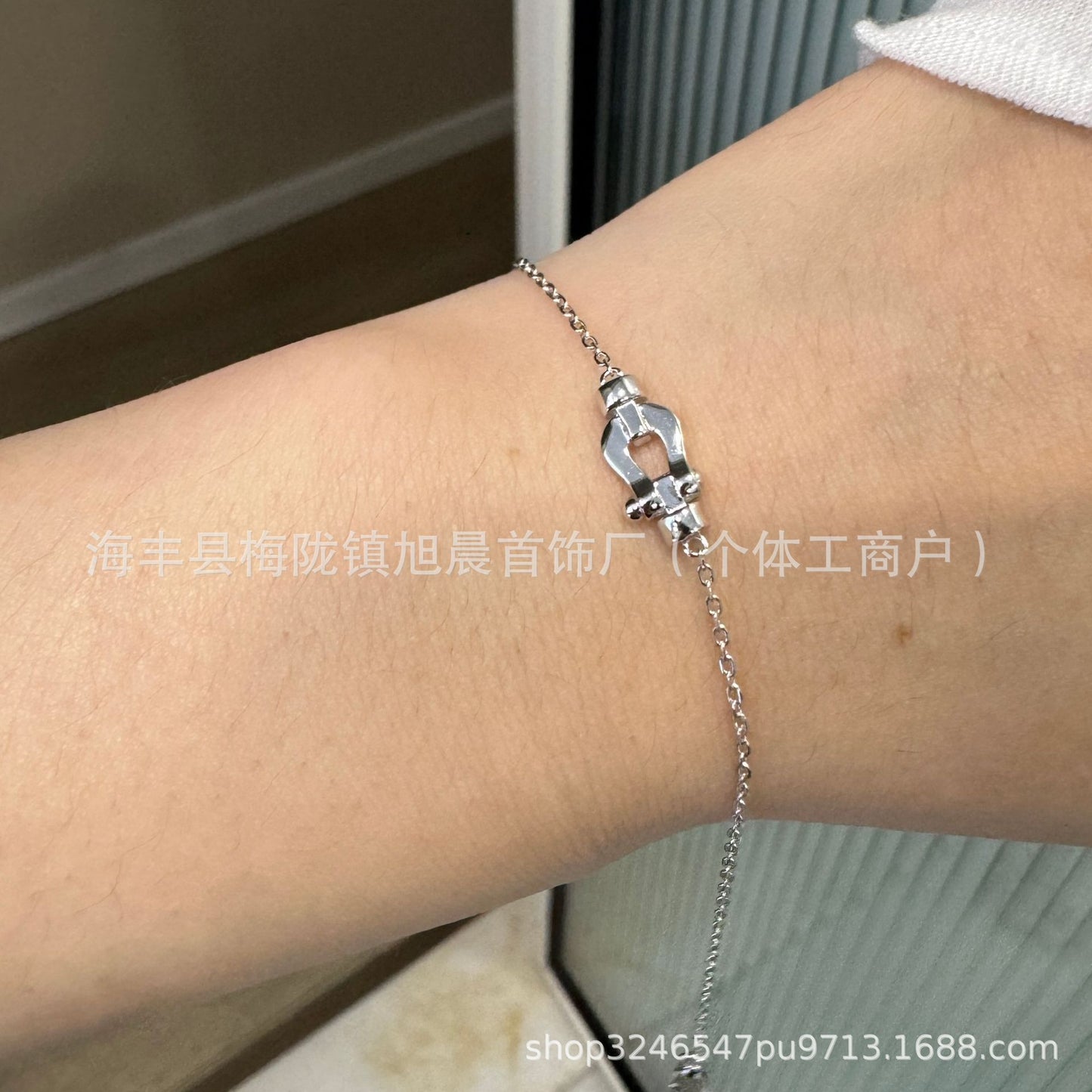 Fred Horseshoe Mini small size Full of Diamond Gifts Ins Lucky Small Bracelet Nautical Buckle Bracelet Necklace