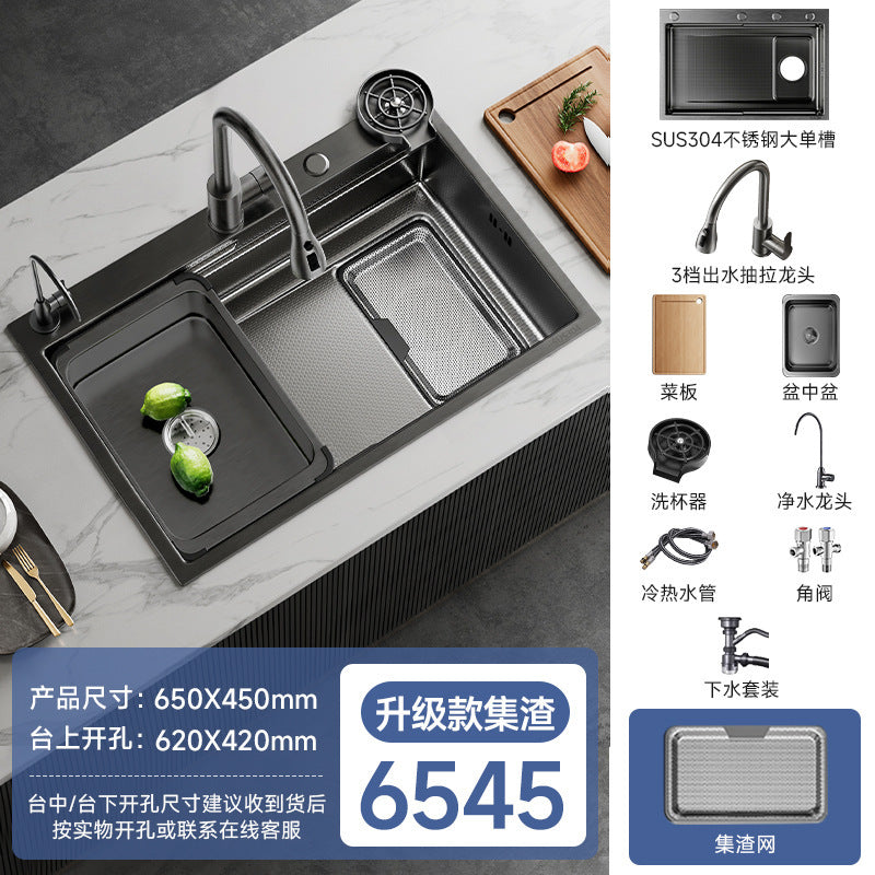 Jomoo Sink Large Single-Slot Kitchen Household 304 Stainless Steel Countertop Undermount Sink Dishwashing Sink Undermount Sink
