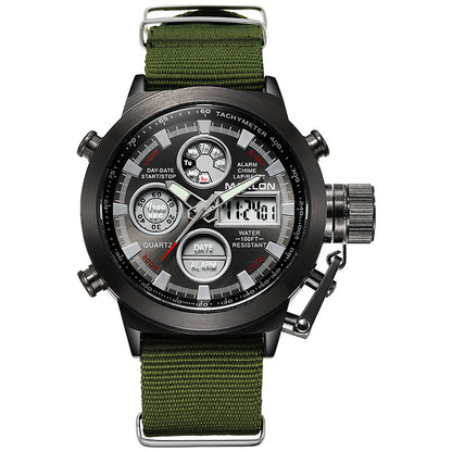 Factory wholesale MAKLON watches wholesale explosion belt quartz double core watches high-end outdoor sports watches