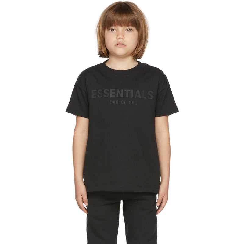 High-end original goods Essentials children's clothing T-shirt short sleeve fashion brand Fog high street boys and girls parent-child clothing