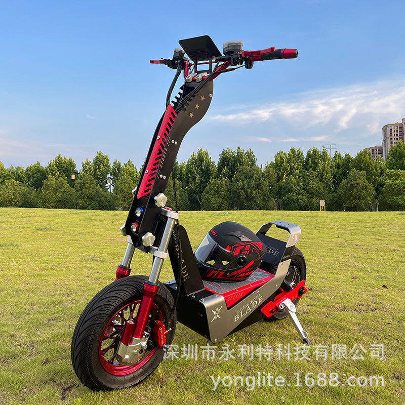 Factory direct sale 72V4000 watt super high power off-road electric scooter adult folding lithium battery electric vehicle