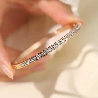European and American Cross-Border Stainless Steel Bracelet, Titanium Steel Nail Bracelet for Women, Non-Fading, Simple, Versatile, Fashionable and Elegant Bracelet