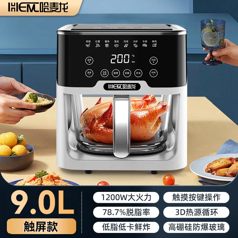 Intelligent Voice Air Fryer Household Visual Automatic High-end Multi-function Large Capacity Oven Timing Electric Fryer