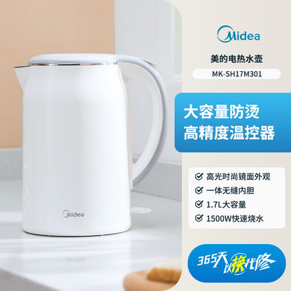 Midea Constant Temperature Electric Water Kettle Household 316L Stainless Steel Thermal Insulation Fully Automatic Intelligent Burning Sh15X301 Anti-Scalding