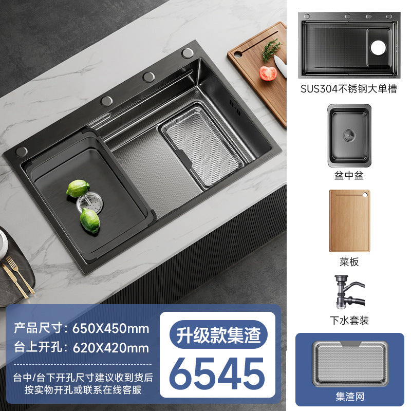 Jomoo Sink Large Single-Slot Kitchen Household 304 Stainless Steel Countertop Undermount Sink Dishwashing Sink Undermount Sink