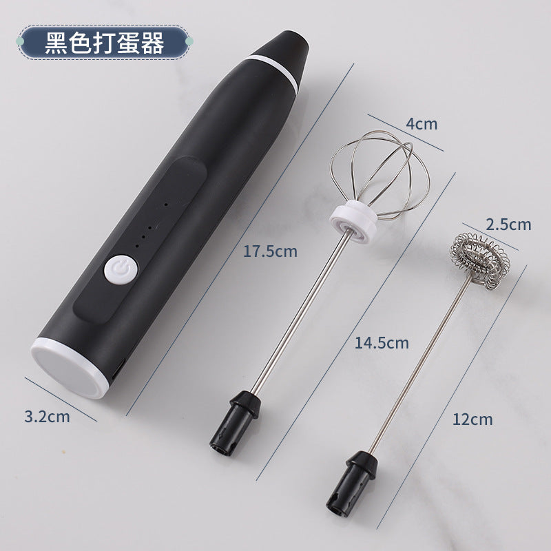 Cross-Border Electric Eggbeater Hand-Held Kitchen Baking Cream Frother Household Mini Milk Coffee Blender