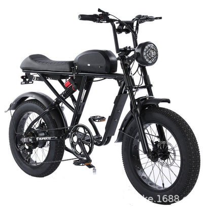 Super73 Snow off-Road Fat Tire Electric Bicycle 20-Inch Thick Tire Retro off-Road Small Outdoor Snowmobile