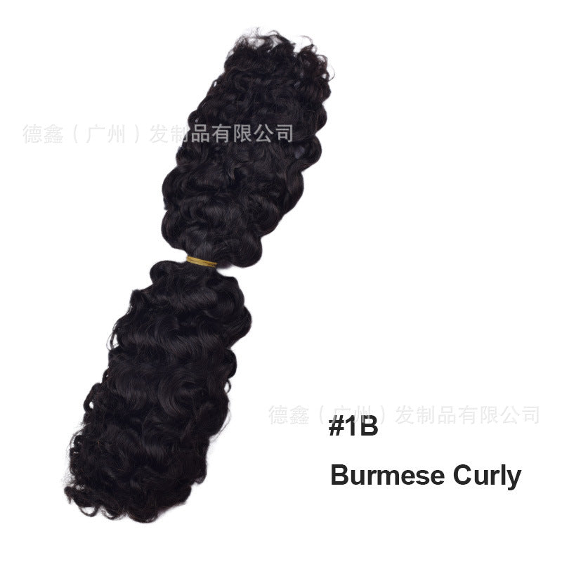European and American Cross-Border Sdd Two-Pointed First-Speed Hair Handle Bulk Hair Huaman Hair Wig Human Hair