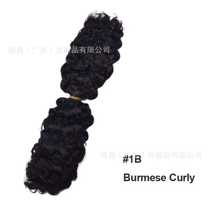 European and American Cross-Border Sdd Two-Pointed First-Speed Hair Handle Bulk Hair Huaman Hair Wig Human Hair