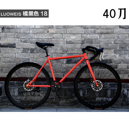 Dead flying bicycle men's road racing disc brake student women's bicycle adult sports car 24 inch 26 inch solid tire live flying