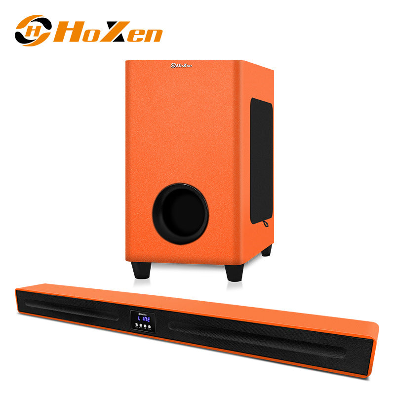 Hoxen 5106 Orange Echo Wall Wooden Subwoofer Hot Selling Export Home Theater HDM Connection