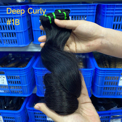 Fumi Hair Curly Bundles Real Hair Wig Hair Curtain Human Hair Full Human Hair Wig