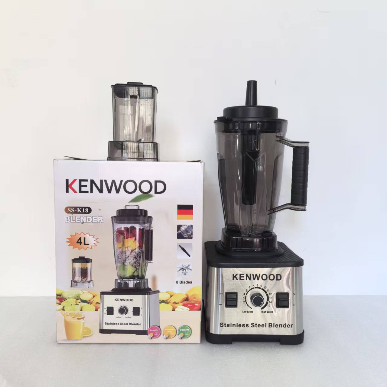 4Lblender Cross-Border North American Stainless Steel Food Processor Large Capacity Blender Juicer Mixer Meat Grinder