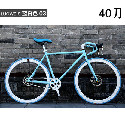 Dead flying bicycle men's road racing disc brake student women's bicycle adult sports car 24 inch 26 inch solid tire live flying