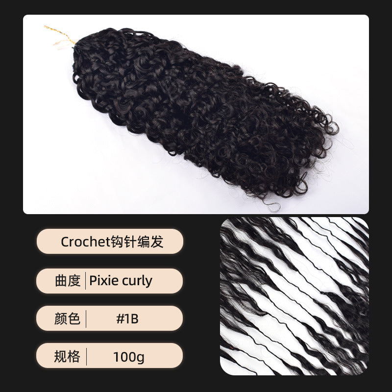 Wig Human Hair Crochet Braided Hair Real Hair Full Head Human Hair Wig European and American Cross-Border Human Hair