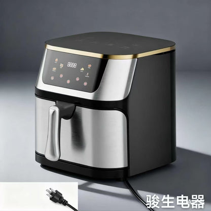 Air Fryer Stainless Steel Touch Computer Air Fryer Fried Chicken Fries Household Large Capacity Visual Electric Fryer