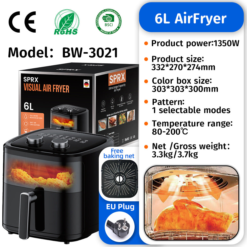 Yangzi Air Fryer Household Large Capacity Air Fryer 5Lair Fryer Air Fryer Multi-Function