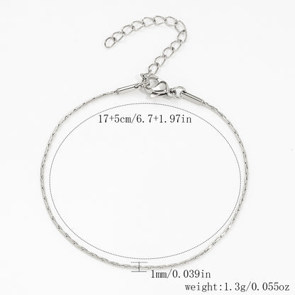 Stainless Steel Bracelet 18K Gold Vacuum Plating Furnace Versatile Simple Everyday Basic Bracelet Color-Preserving Jewelry