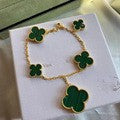 V High Version Hot-Selling New Fashion Versatile 6-Flower Irregular Clover Bracelet Necklace for Women Light Luxury Fashion Beautiful