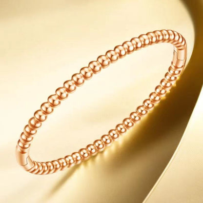 Cross-border Stainless Steel Bracelet Women's High-grade Electroplated Circle Bracelet Diamond Light Luxury Titanium Steel Fashion Jewelry