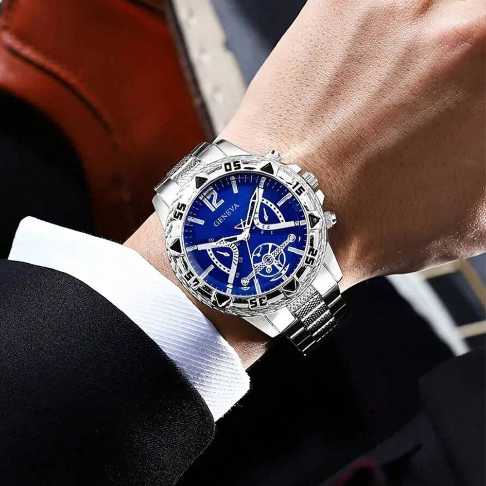 Business Men's Watch Men's genuine goods Volkswagen All-Non-Automatic Mechanical Watch Steel Band Men's Business Waterproof Quartz Wrist Watch
