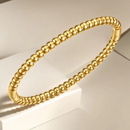 Cross-border Stainless Steel Bracelet Women's High-grade Electroplated Circle Bracelet Diamond Light Luxury Titanium Steel Fashion Jewelry
