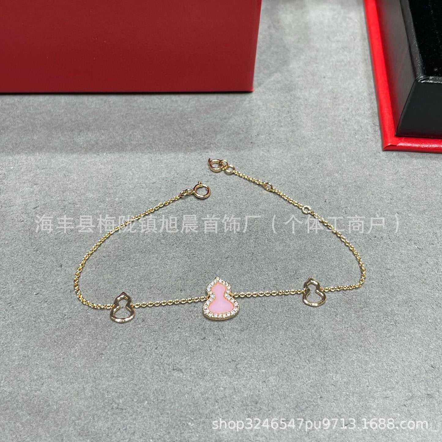 Kirin Gourd Bracelet Fashion Plated 18k Rose Gold Red Agate Jewelry Diamond Bracelet Niche Light Luxury Vintage Women