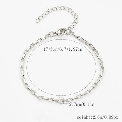 Stainless Steel Bracelet 18K Gold Vacuum Plating Furnace Versatile Simple Everyday Basic Bracelet Color-Preserving Jewelry