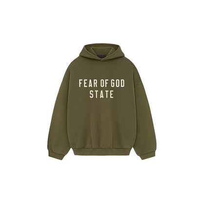 Autumn and Winter New ESSENTIALS Children's Letter Printed Hooded fleece-lined Sweater Boys' Girls' Loose Hoodie