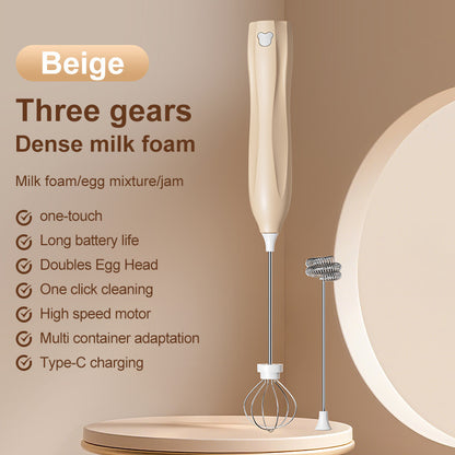 Cross-Border Electric Eggbeater Hand-Held Kitchen Baking Cream Frother Household Mini Milk Coffee Blender