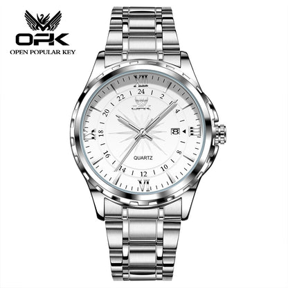 OPK brand new waterproof luminous men's watch fashion luxury wrist watch business personality quartz men's watch